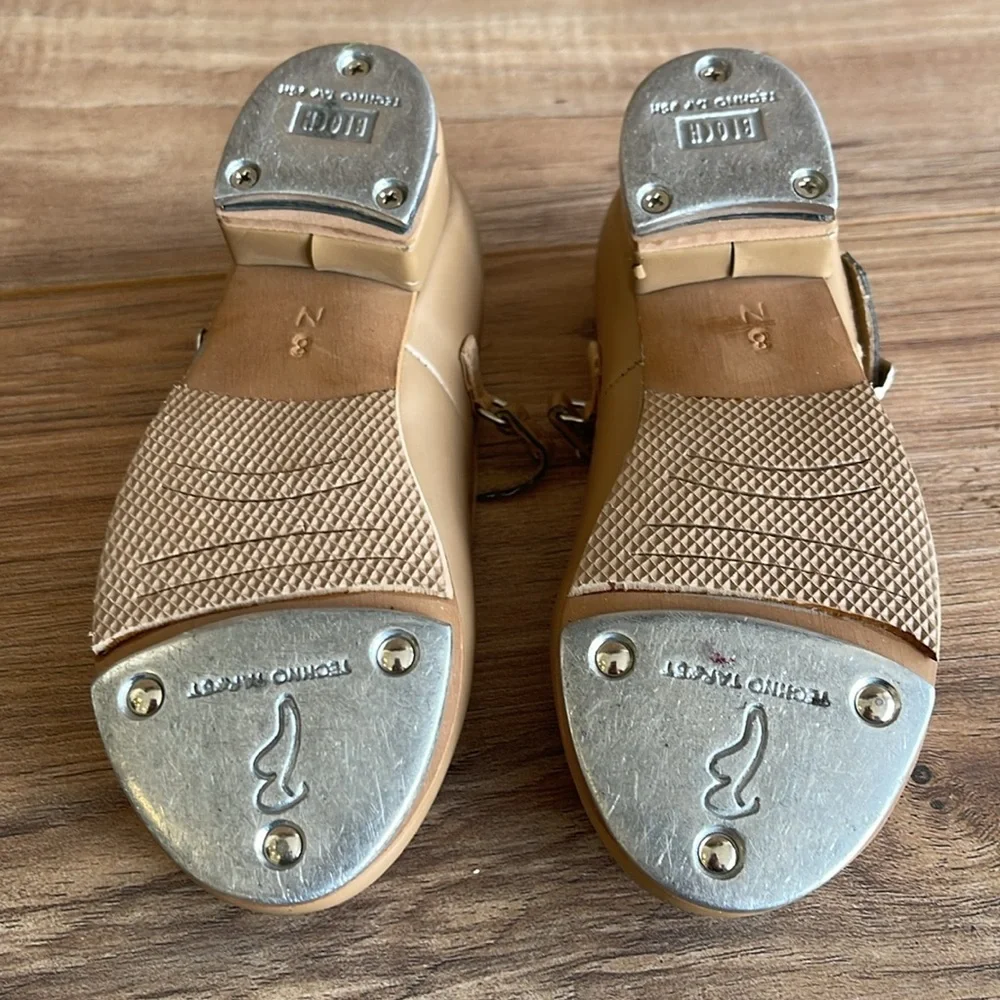 Classic Kids Mary Jane Shoes BLOCH Girls Dance Class Tap Shoes N 8 Brown/Tan